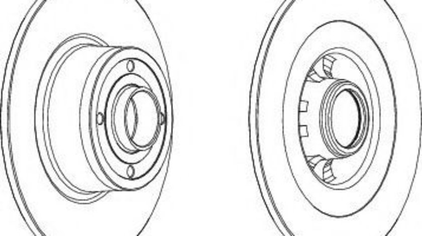 Disc frana RENAULT SCENIC II (JM0/1) (2003 - 2009) FERODO DDF1443-1 piesa NOUA