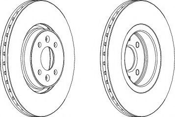Disc frana RENAULT SCENIC II (JM0/1) (2003 - 2009) FERODO DDF1513 piesa NOUA