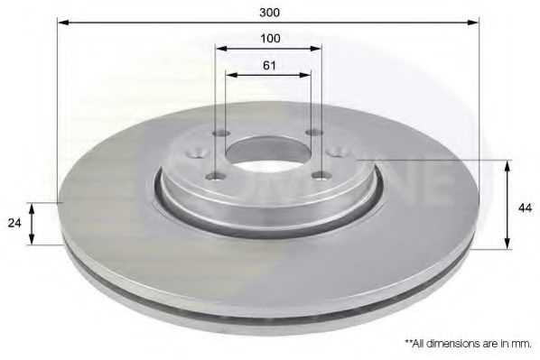 Disc frana RENAULT SCENIC II (JM0/1) (2003 - 2009) COMLINE ADC1556V piesa NOUA