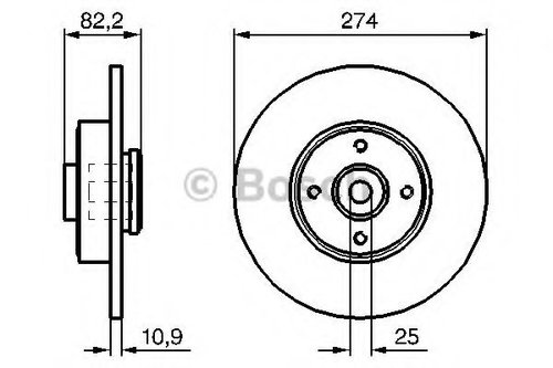Disc frana RENAULT SCENIC II (JM0/1) (2003 - 2009) BOSCH 0 986 479 270 piesa NOUA