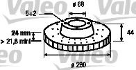 Disc frana RENAULT SCENIC III (JZ0/1) (2009 - 2016) VALEO 197192 piesa NOUA