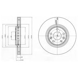 Disc frana RENAULT SCENIC III (JZ0/1) (2009 - 2016) DELPHI BG4266 piesa NOUA
