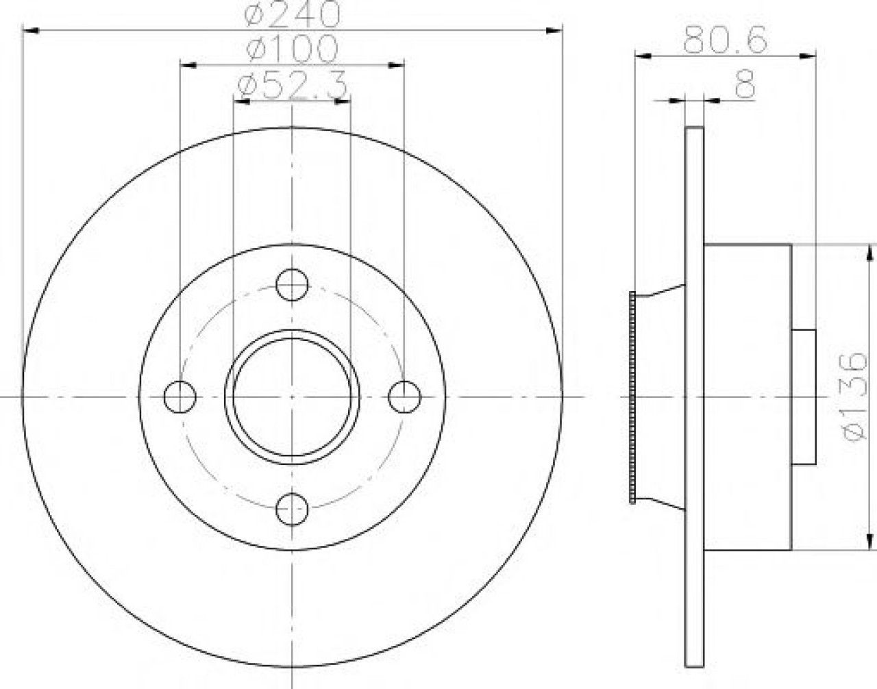 Disc frana RENAULT SYMBOL II (LU1/2) (2008 - 2013) TEXTAR 92154403 piesa NOUA