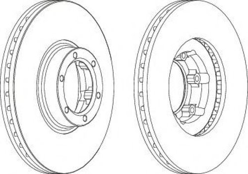 Disc frana RENAULT TRAFIC I platou / sasiu (PXX) (1989 - 2001) FERODO DDF160-1 piesa NOUA