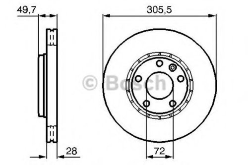 Disc frana RENAULT TRAFIC II caroserie (FL) (2001 - 2014) BOSCH 0 986 479 B69 piesa NOUA