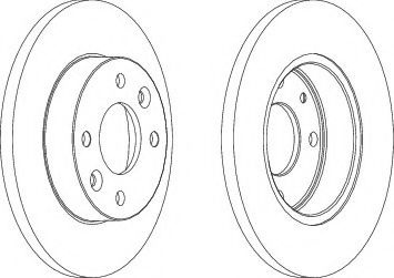Disc frana RENAULT TWINGO I (C06) (1993 - 2012) FERODO DDF055 piesa NOUA