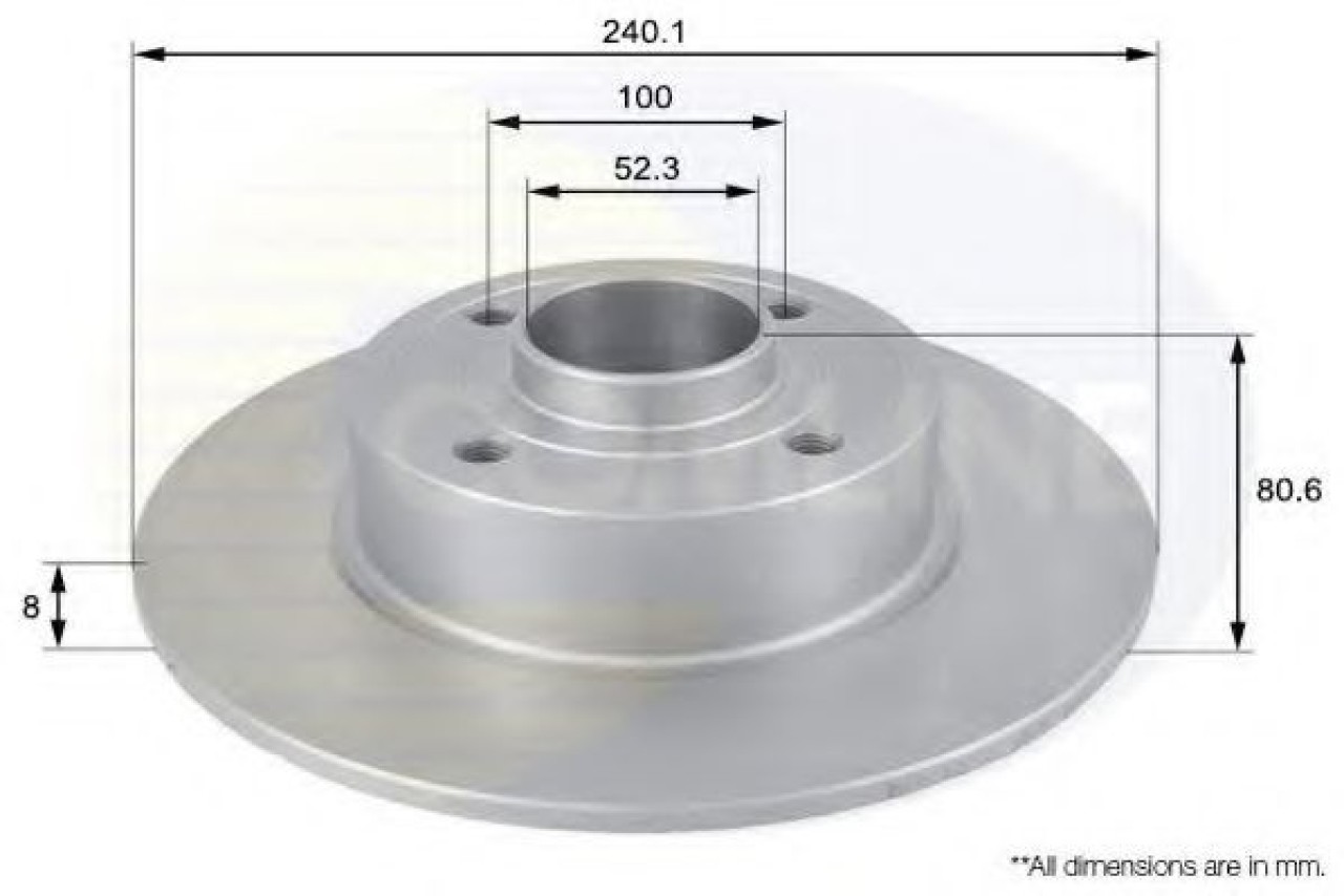 Disc frana RENAULT TWINGO II (CN0) (2007 - 2014) COMLINE ADC1555 piesa NOUA