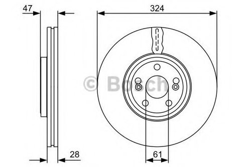 Disc frana RENAULT VEL SATIS (BJ0) (2002 - 2016) BOSCH 0 986 479 565 piesa NOUA