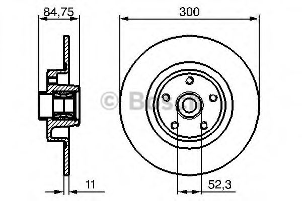 Disc frana RENAULT VEL SATIS (BJ0) (2002 - 2016) BOSCH 0 986 479 276 piesa NOUA
