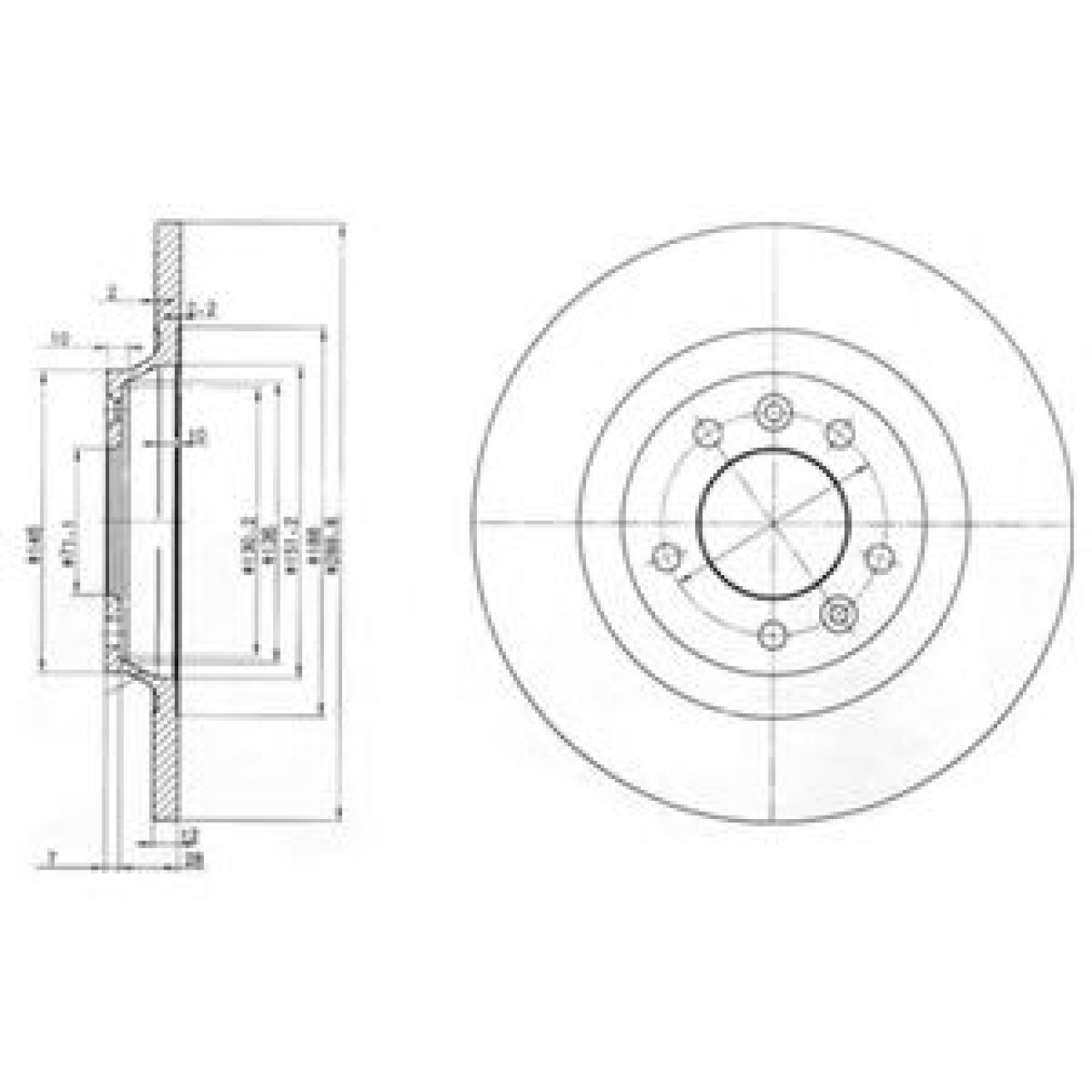 Disc frana RENAULT VEL SATIS (BJ0) (2002 - 2016) DELPHI BG3836 piesa NOUA