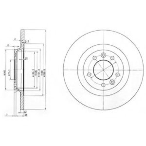 Disc frana RENAULT VEL SATIS (BJ0) (2002 - 2016) DELPHI BG3836 piesa NOUA