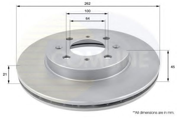 Disc frana ROVER 25 (RF) (1999 - 2005) COMLINE ADC0506V piesa NOUA