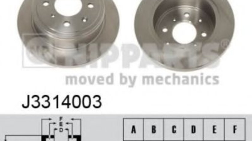 Disc frana ROVER 25 (RF) (1999 - 2005) NIPPARTS J3314003 piesa NOUA