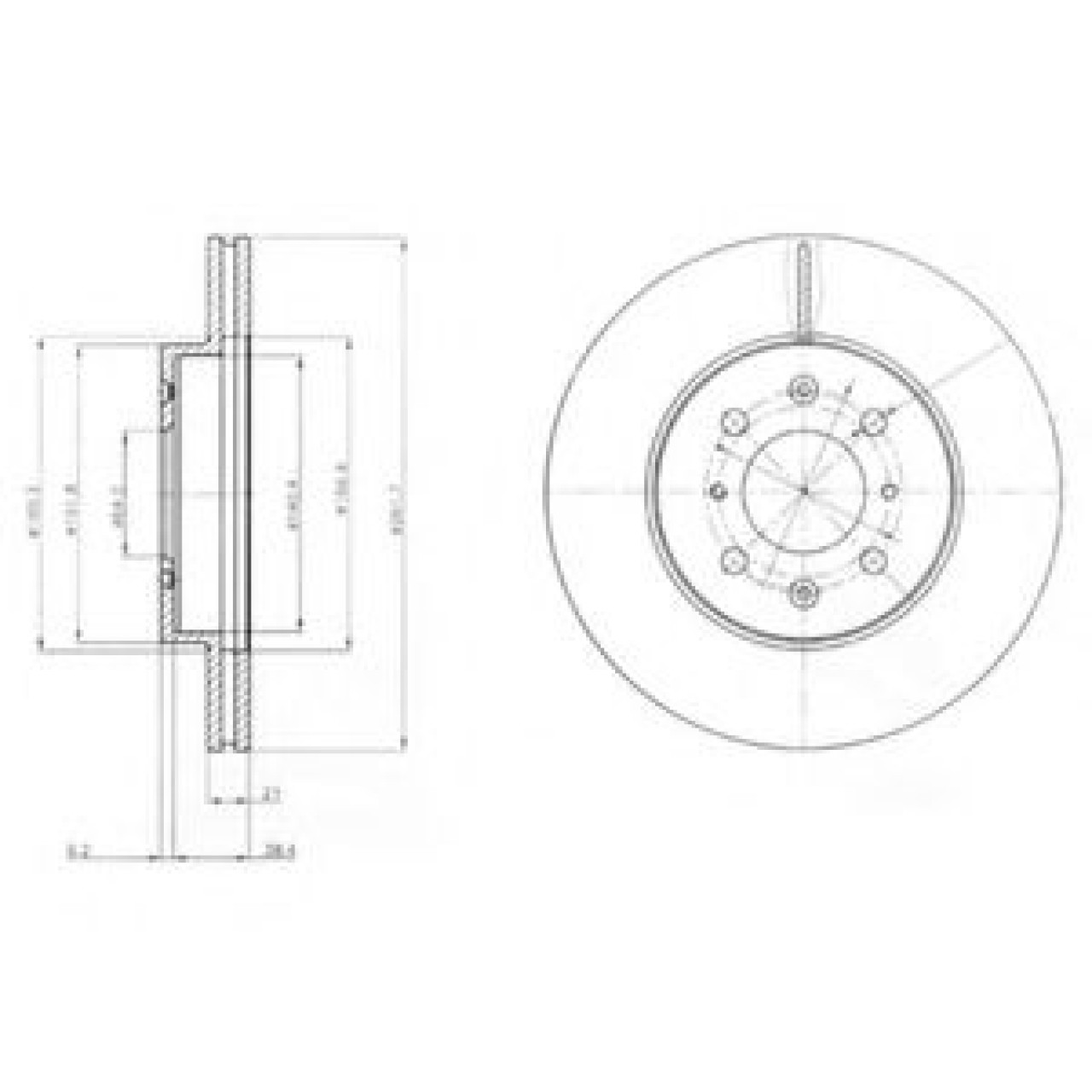 Disc frana ROVER 45 (RT) (2000 - 2005) DELPHI BG2759 piesa NOUA