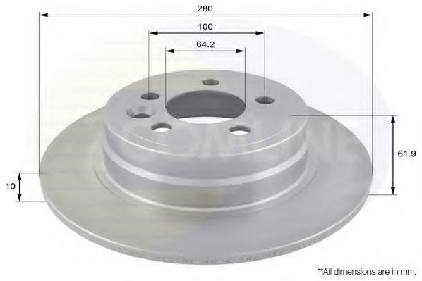 Disc frana ROVER 75 (RJ) (1999 - 2005) COMLINE ADC1319 piesa NOUA