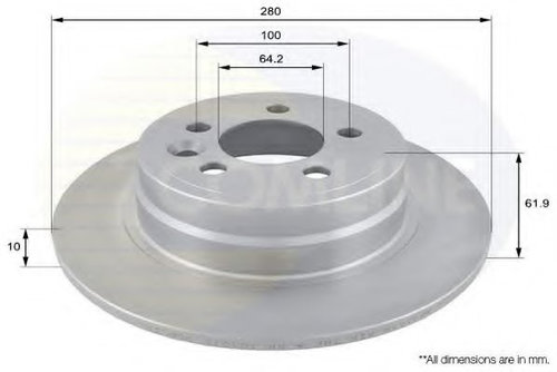 Disc frana ROVER 75 (RJ) (1999 - 2005) COMLINE ADC1319 piesa NOUA