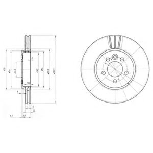 Disc frana ROVER 75 (RJ) (1999 - 2005) DELPHI BG3503 piesa NOUA