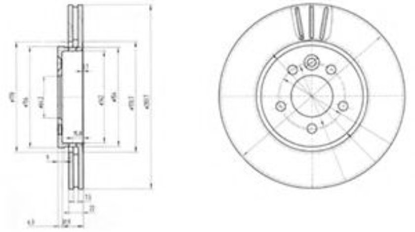 Disc frana ROVER 75 (RJ) (1999 - 2005) DELPHI BG3503 piesa NOUA