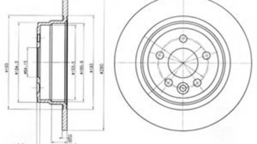 Disc frana ROVER 75 (RJ) (1999 - 2005) DELPHI BG3550 piesa NOUA