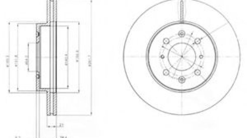 Disc frana ROVER STREETWISE (2003 - 2005) DELPHI BG2759 piesa NOUA