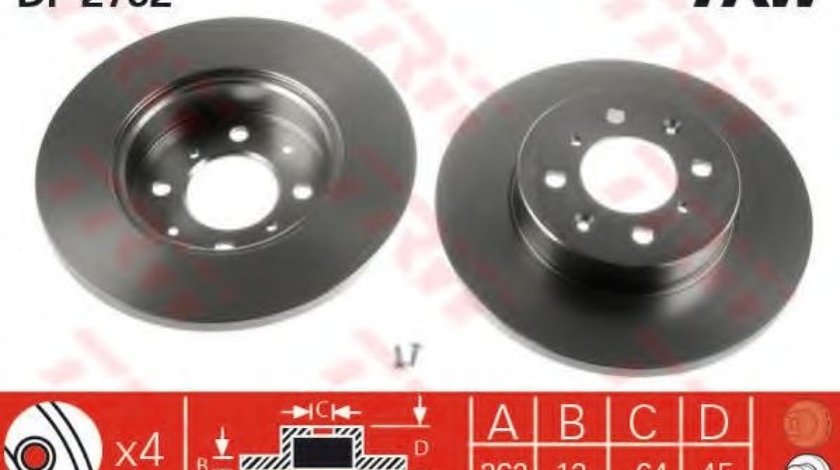 Disc frana ROVER STREETWISE (2003 - 2005) TRW DF2792 piesa NOUA