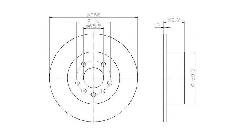 Disc frana Saab 9-3 Cabriolet (YS3D) 1998-2003 #2 08701510