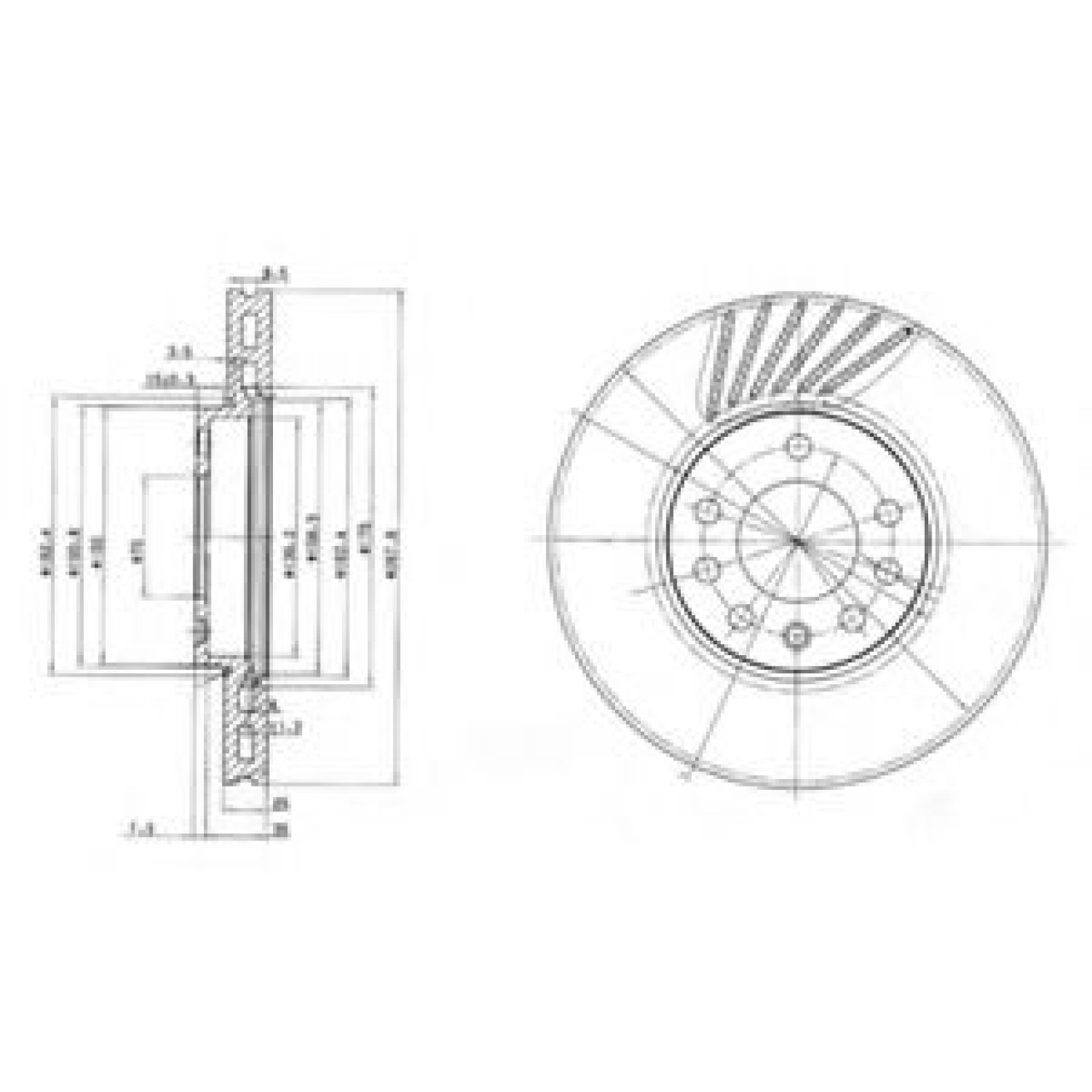 Disc frana SAAB 9-3 Cabriolet (YS3D) (1998 - 2003) DELPHI BG3142 piesa NOUA