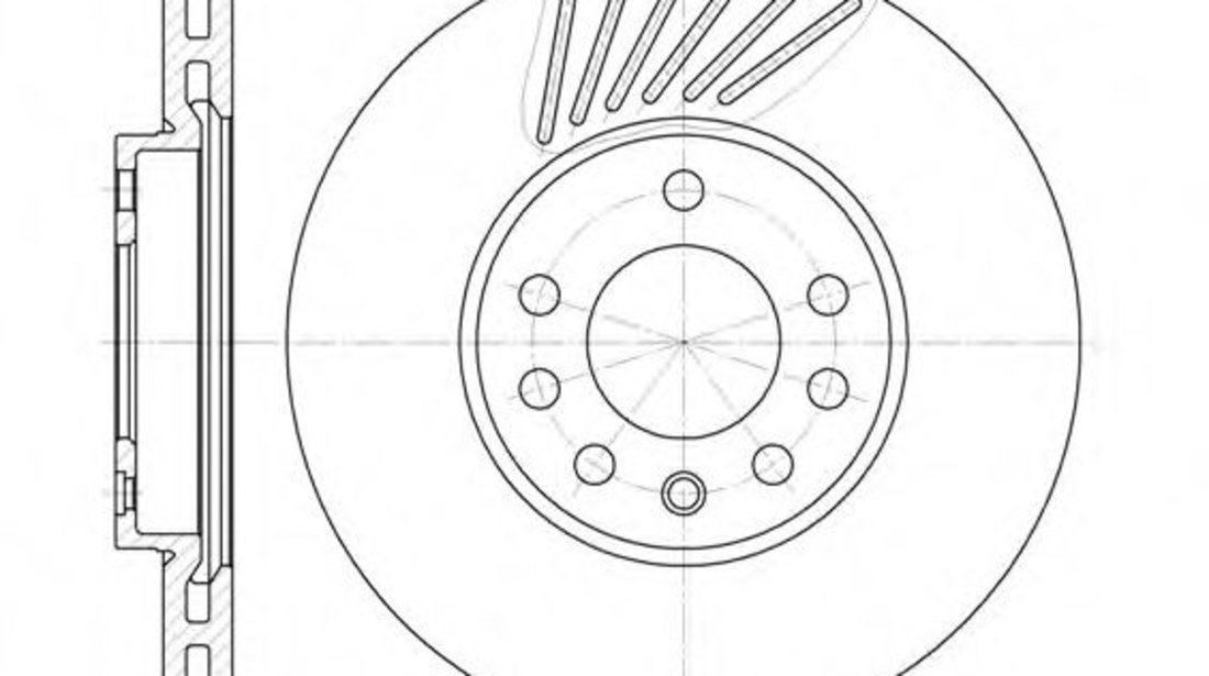 Disc frana SAAB 9-3 Cabriolet (YS3D) (1998 - 2003) REMSA 6494.10 piesa NOUA