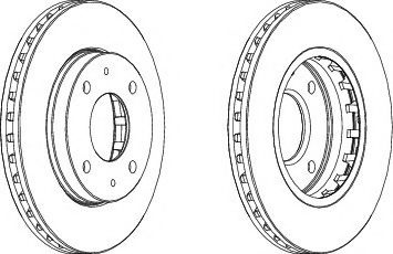 Disc frana SAAB 9-3 Cabriolet (YS3D) (1998 - 2003) FERODO DDF1270 piesa NOUA