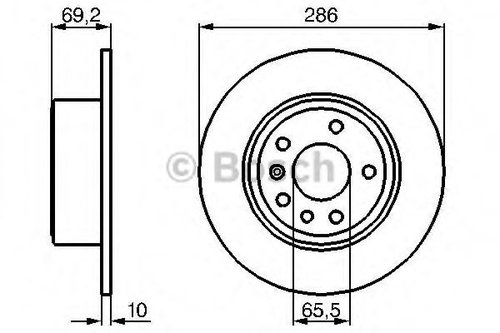 Disc frana SAAB 9-3 Cabriolet (YS3D) (1998 - 2003) BOSCH 0 986 478 436 piesa NOUA
