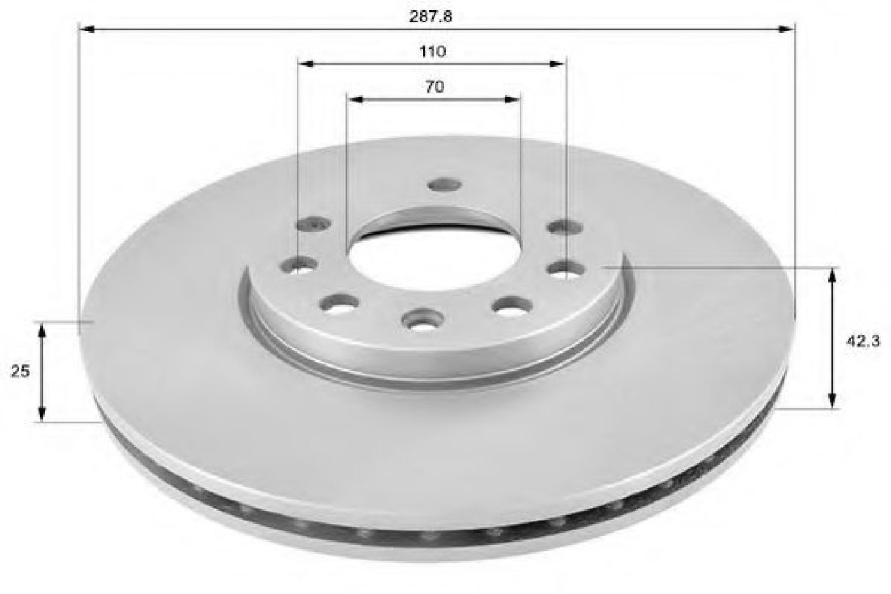 Disc frana SAAB 9-3 Cabriolet (YS3D) (1998 - 2003) COMLINE ADC1107V piesa NOUA