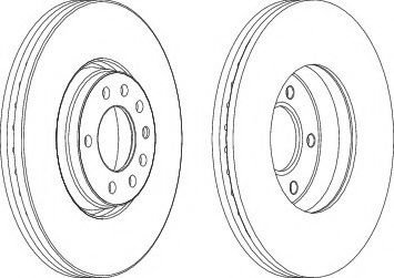 Disc frana SAAB 9-3 (YS3D) (1998 - 2003) FERODO DDF1261 piesa NOUA