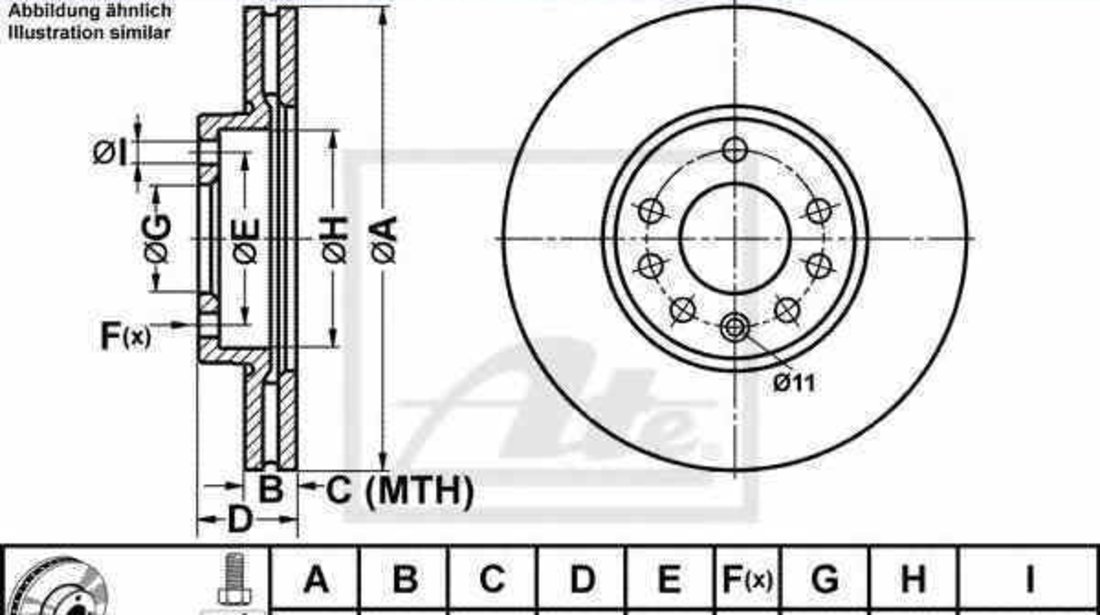 Disc frana SAAB 9-3 YS3D ATE 24.0125-0119.1