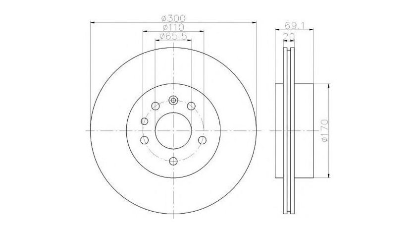 Disc frana Saab 9-5 combi (YS3E) 1998-2009 #2 12763593