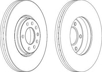 Disc frana SAAB 9-5 Combi (YS3E) (1998 - 2009) FERODO DDF1261 piesa NOUA