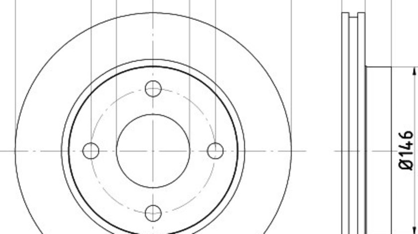 Disc frana SAAB 9-5 Combi (YS3E) (1998 - 2009) KRIEGER 0950004102 piesa NOUA