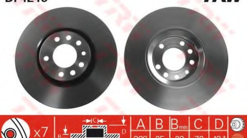 Disc frana SAAB 9-5 Combi (YS3E) (1998 - 2009) TRW DF4246 piesa NOUA