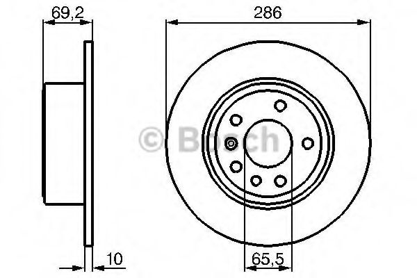 Disc frana SAAB 9-5 (YS3E) (1997 - 2009) BOSCH 0 986 478 436 piesa NOUA