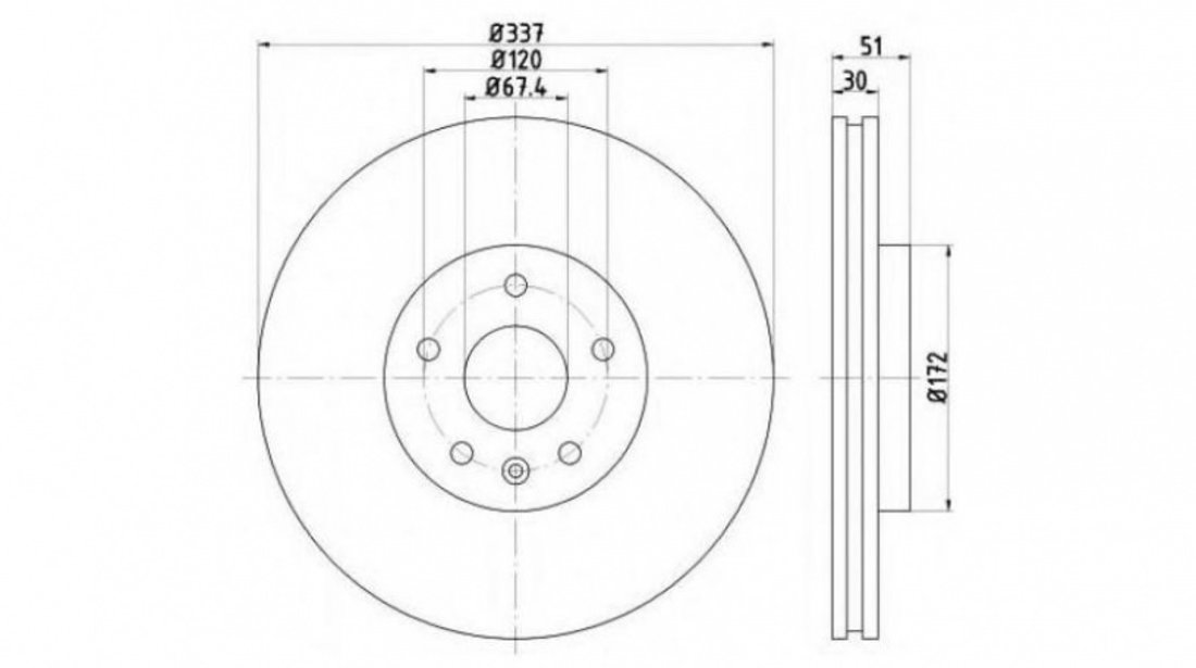 Disc frana Saab 9-5 (YS3G) 2010-2012 #2 0986479545
