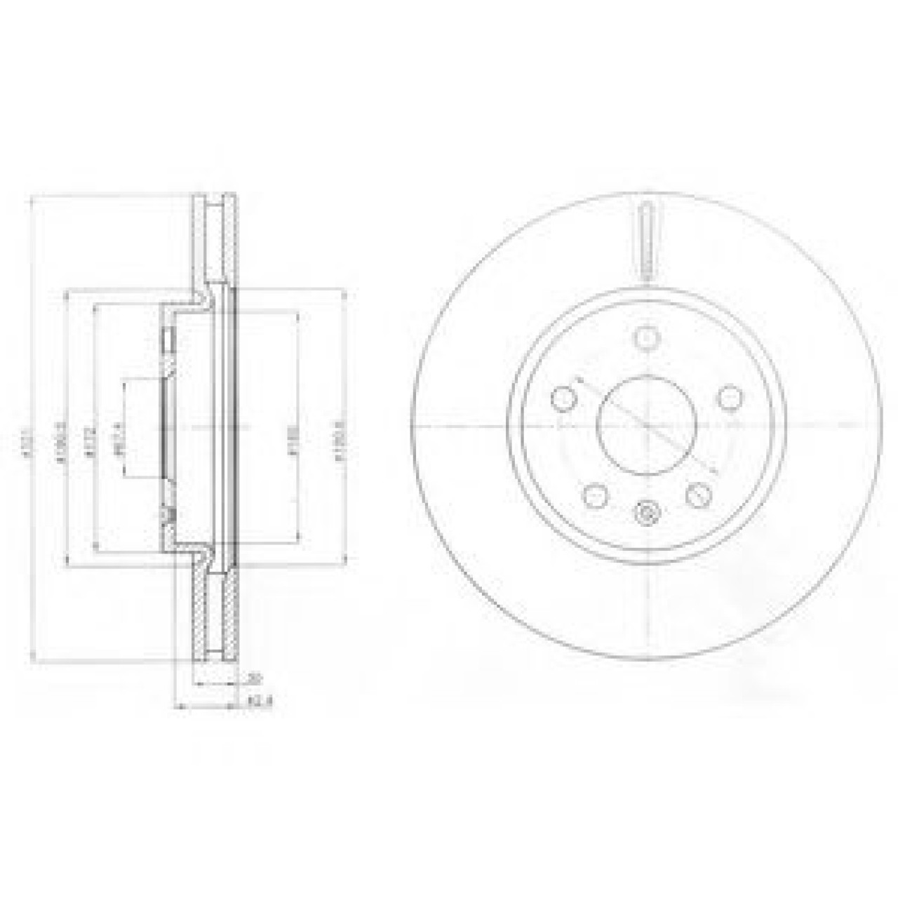 Disc frana SAAB 9-5 (YS3G) (2010 - 2012) DELPHI BG4189C piesa NOUA