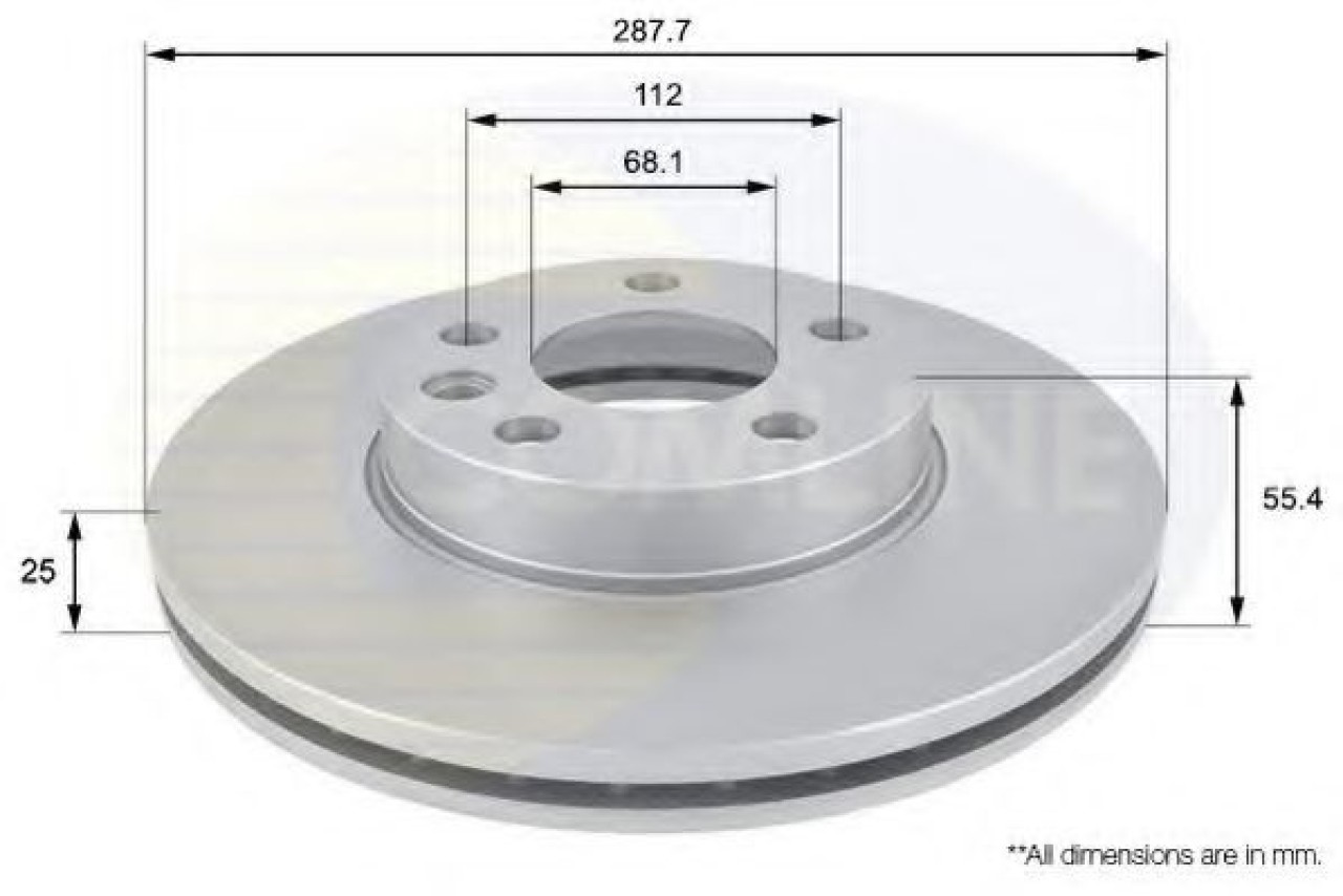 Disc frana SEAT ALHAMBRA (7V8, 7V9) (1996 - 2010) COMLINE ADC1418V piesa NOUA