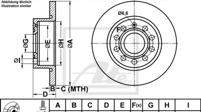 Disc frana SEAT ALTEA (5P1) (2004 - 2016) ATE 24.0110-0277.1 piesa NOUA