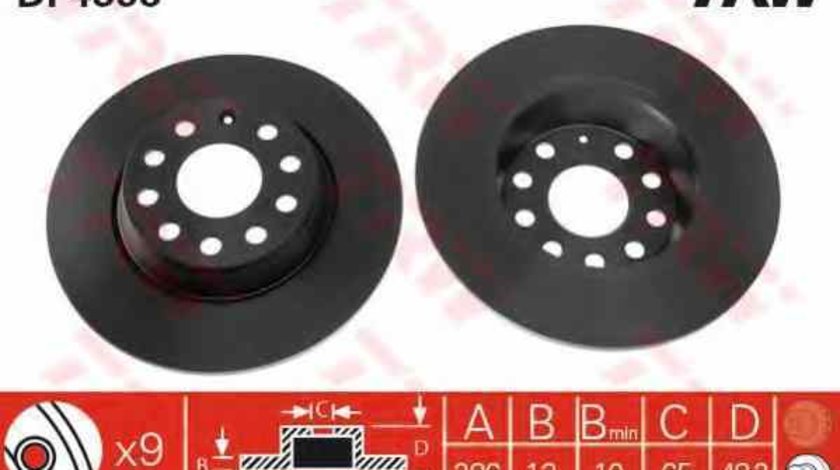 Disc frana SEAT ALTEA XL 5P5 5P8 TRW DF4558