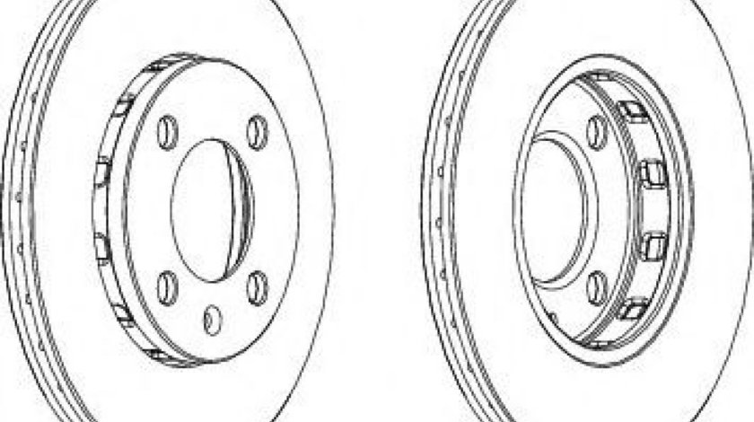 Disc frana SEAT AROSA (6H) (1997 - 2004) FERODO DDF812C piesa NOUA