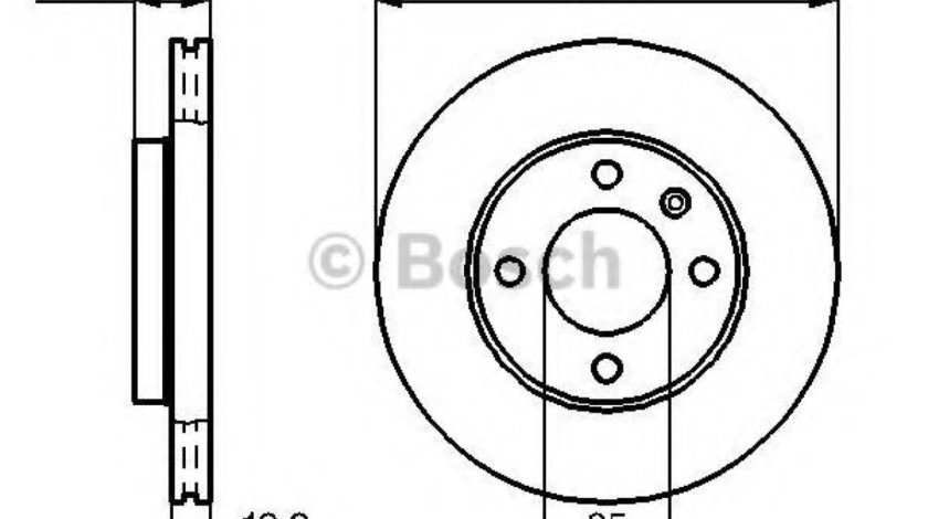 Disc frana SEAT CORDOBA (6K1, 6K2) (1993 - 1999) BOSCH 0 986 478 017 piesa NOUA