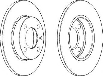 Disc frana SEAT CORDOBA (6K1, 6K2) (1993 - 1999) FERODO DDF042 piesa NOUA