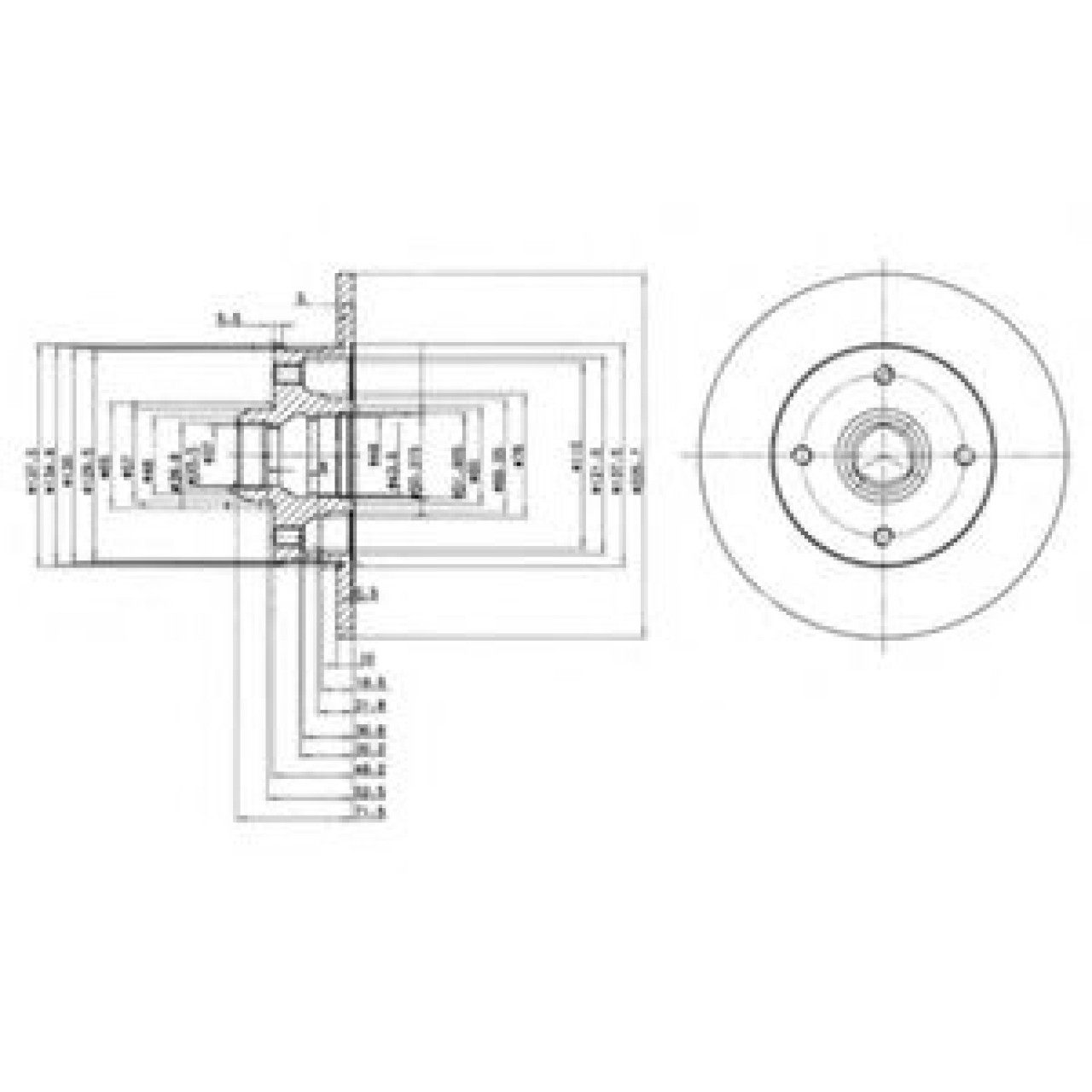 Disc frana SEAT CORDOBA (6K2) (1999 - 2002) DELPHI BG2389 piesa NOUA