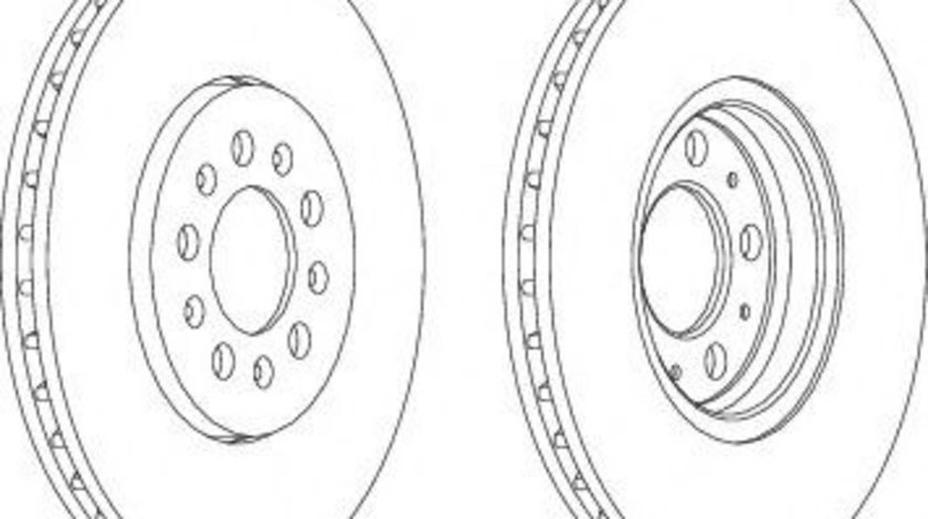 Disc frana SEAT CORDOBA (6L2) (2002 - 2009) FERODO DDF1221 piesa NOUA