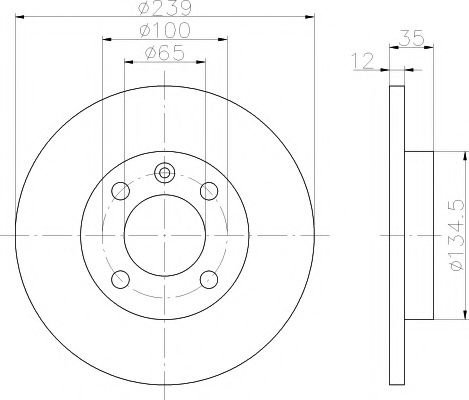 Disc frana SEAT CORDOBA Vario (6K5) (1996 - 1999) TEXTAR 92010603 piesa NOUA
