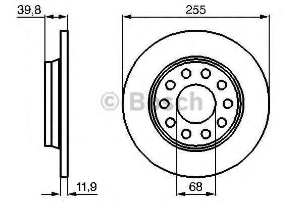 Disc frana SEAT EXEO (3R2) (2008 - 2016) BOSCH 0 986 478 987 piesa NOUA